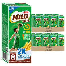 MILO 美祿 高鈣可可麥芽牛奶, 198ml, 48入