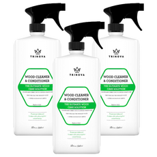 TRINOVA 木質家具清潔保護劑, 木材護理液, 18盎司/540ml, 3瓶