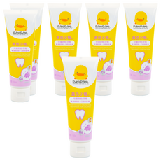 PiYOPiYO黃色小鴨 兒童防蛀牙膏 口腔保健 50g 葡萄香味, 6條