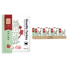 心頭肉 貓咪洛神主食包 24包 40g 慕斯質地 貓濕糧, 火雞