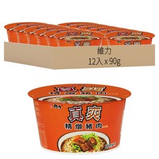維力 真爽 精燉豬肉風味麵 90g, 12入