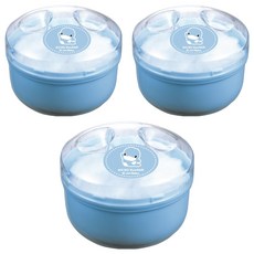 KU.KU. 酷咕鴨 ku-粉撲盒 嬰兒粉撲 寶寶粉撲盒 乾爽舒適, 3入