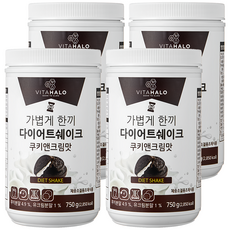 VITAHALO 代餐奶昔粉 奶油餅乾口味, 750g, 4罐