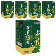 順天本草 金耆平安防護飲，金銀花+黃耆 提升保護力, 5包, 50ml, 5盒