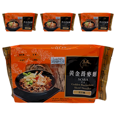 玉民 黃金蕎麥波浪麵 200g 4入組-台灣蕎麥麵、健康麵條、快速料理, 4入