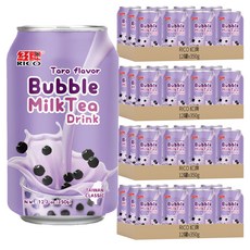 RICO 紅牌 珍奶 濃芋系 芋見濃奶 350g*48罐裝，經典台灣味，芋頭控必備, 48罐