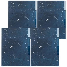 日本 MIDORI 3層資料夾 A5, 星空, 4個