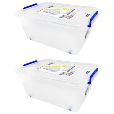 KEYWAY 聯府 活力箱 33.5L, 藍色 + 透明色, 2個