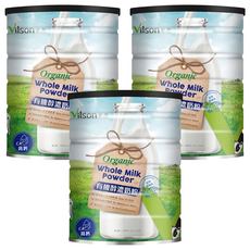 Vilson 米森 有機醇濃奶粉, 600g, 3罐