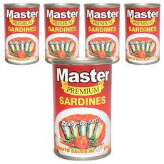 Master 沙丁魚罐 特級辣茄汁, 155g, 5罐