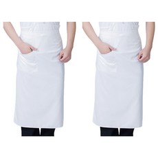 Chef 長版圍裙, 2個, 白色