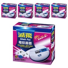 滅飛 紙片型電蚊器，防蚊效果長，經濟又實惠，每片約可使用8小時, 2.475g, 5盒