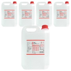 坤展 75%酒精清潔液，清潔專用，非供食用，4L, 5桶
