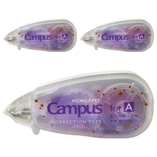 KOKUYO 國譽 Campus象牙白修正帶 A款 6.5mm x 6m, 3個, 紫色