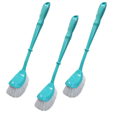 Home Star 多麼潔 馬桶刷, 好握弧型 青綠色 + 白色, 3支