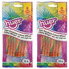 Huer 彩虹酸條軟糖，70g，不含花生, 2包