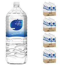 悅氏 Light 鹼性水 簡單喝 減負擔 弱鹼性pH7.5~9.0, 2.2L, 32桶