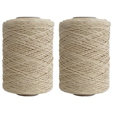 Dong Bang 18股色紗編織棉線, 334淺稻草色, 2件