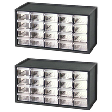 livinbox 零件箱 A9-520, 小幫手零件分類箱(20抽), 黑色, 2個