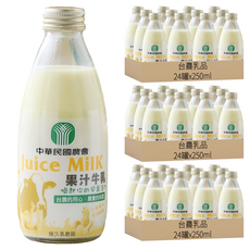 台農乳品 果汁保久乳飲品 250ml, 72罐