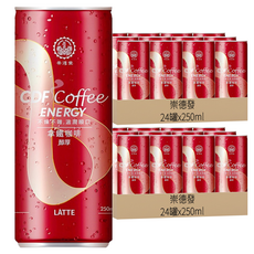 崇德發 CDF能量拿鐵咖啡, 250ml, 48罐