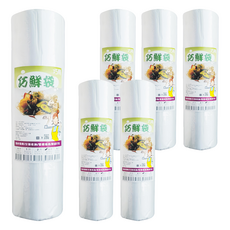 巧用 捲筒加厚型巧鮮袋 3斤 (46 x 34cm) 食材保鮮分裝好幫手, 92張, 6捲