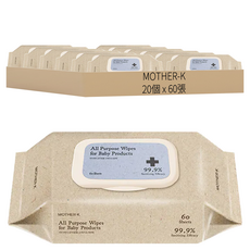 MOTHER-K 淨護酒精清潔濕紙巾, 20個