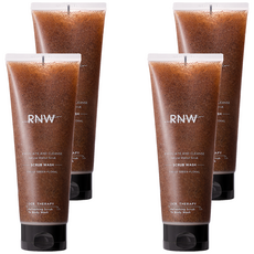 RNW 如薇 瀅亮柔膚去角質磨砂沐浴露, 天然核桃磨砂, 清新綠色花香, 230ml, 4件