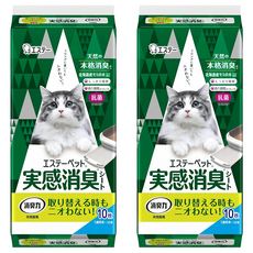 雞仔牌 實感消臭P層式貓尿墊 天然消臭配方 雙層吸收 抗菌衛生 更換簡便 適用多種貓砂盆, 43 x 29cm, 10個, 2組