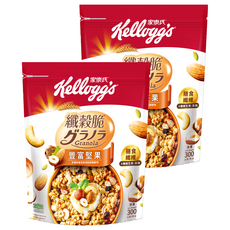 Kellogg's 家樂氏 纖穀脆 豐富堅果, 300g, 2個