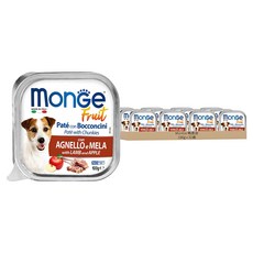monGe 瑪恩吉 倍愛滿滿 主食犬餐盒, 羊肉 + 蘋果, 100g, 32盒