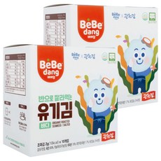 BeBe dang 寶寶海苔 低鹽低鈉 紫菜無經酸處理 小包裝 不沾手設計, 20g, 2盒