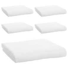 hiorie 日本桃雪 飯店大毛巾, 100%純棉, 40x100cm, 白色, 5條