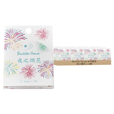 Bentoto House 本朵愛舍 日式和風和紙膠帶 7.5mm x 5M ,夜之煙花,12個