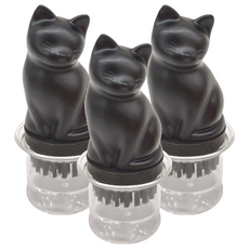 Daiya 吸盤式貓型清潔刷, 黑貓 黑色, 3個