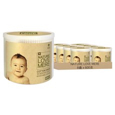 NATURE LOVE MERE 新生兒棉花棒, 600支, 8盒