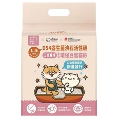 MAODAY 毛商行 D54 益生菌沸石活性碳豆腐砂 瘋貓X麻吉貓公益聯名款 6L, 1包, 2.5kg, 無香