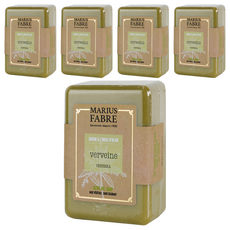 MARIUS FABRE 法鉑馬賽肥皂 天然橄欖草本皂 馬鞭草, 5個, 溫和不刺激, 250g