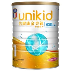 unikid 佑爾康 金貝親水解嬰兒配方 1號, 850g, 1罐
