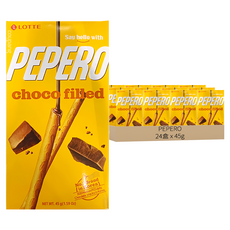 LOTTE PEPERO 巧克力夾心棒，45g, 24盒