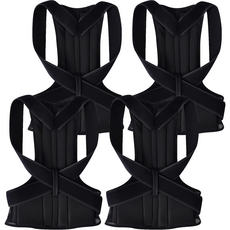 LEADER X 美背神器 多重固定挺背矯正帶, 雙重加壓設計, 透氣網布設計, M, 4件