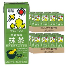KIKKOMAN 龜甲萬 豆乳 抹茶風味, 200ml, 36入
