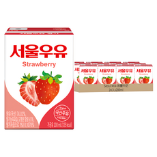 Seoul Milk 首爾牛奶 草莓風味牛奶, 24入, 200ml