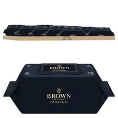 BROWN Vip Gold Blue壓紋防過敏濕紙巾, 70張, 10包