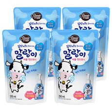 Shower mate 泡泡洗手慕斯補充包，柔軟泡沫，成分安全，無人工色素，牛奶滋潤，肌膚水潤, 250ml, 4包