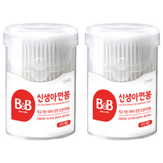 B&B 新生兒棉花棒, 210入, 100%純棉, 2盒