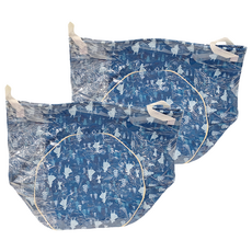 收納王妃 迪士尼收納系列 圓大 35 x 47cm, 藍色剪影, 2個