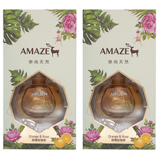 AMAZE 森林擴香 大地擴香 套裝 90ML ECOCERT有機成分 含甘蔗酒精 歐洲認證精油, 甜橘玫瑰果, 2組