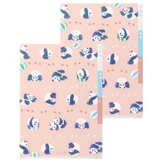 日本 MIDORI 3層資料夾 A5, 熊貓, 2個