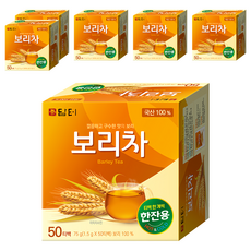 Damtuh 丹特 大麥茶 75克 韓國產100% 冷熱皆宜, 1.5g, 50包, 6盒